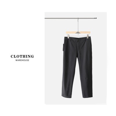 LU+ABC 男士修身直筒剪裁舒适运动长裤