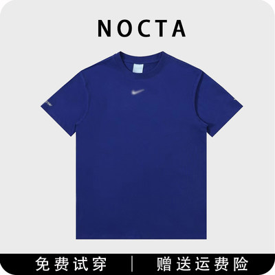 NK Drake NOCTA系列联名款胸口LOGO短袖女运动服宽松圆领休闲T恤