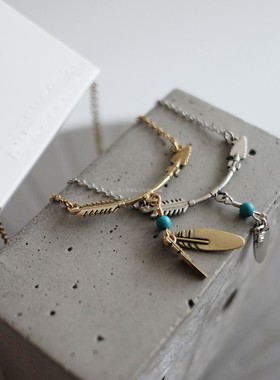 部落风!原包装纯yuan可遇不可求短款项链配T恤衬衫卫衣吊带裙子美