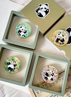 中国风特色小礼物送老外熊猫文创纪念币徽章伴手礼品客户出国朋友