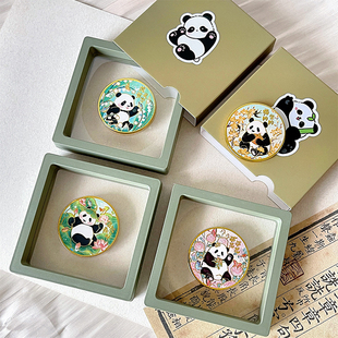 中国风特色小礼物送老外熊猫文创纪念币徽章伴手礼品客户出国朋友
