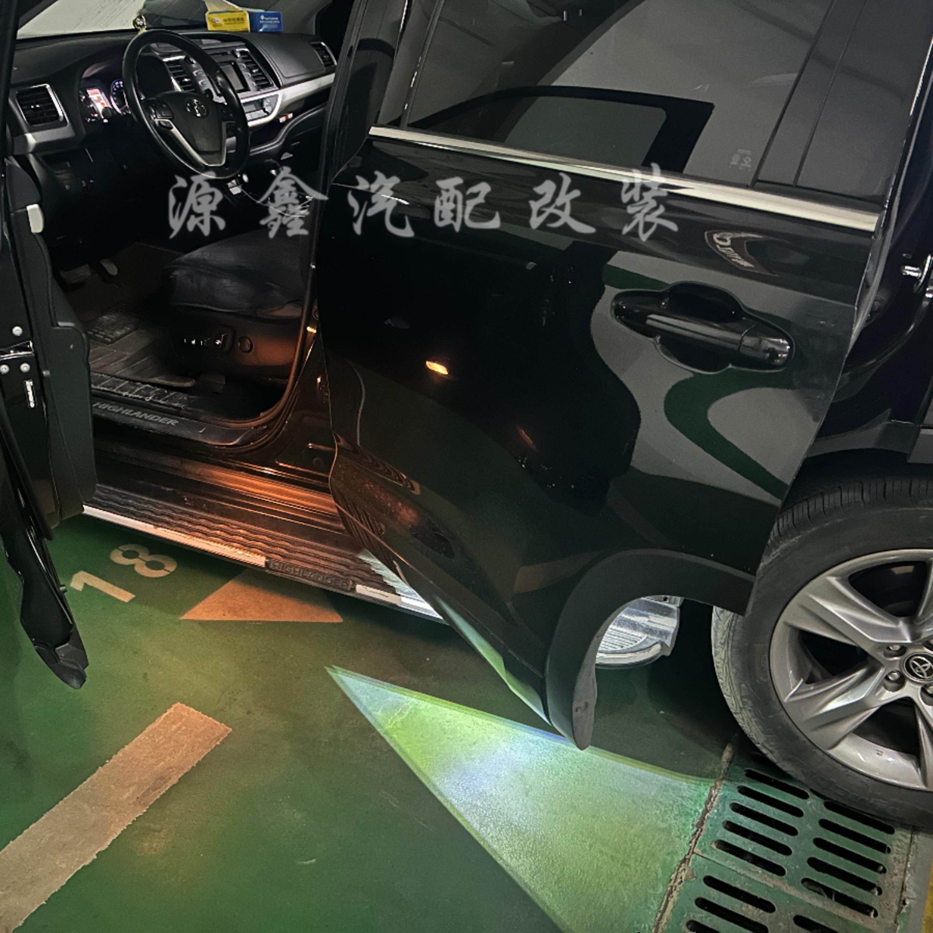 适用丰田汉兰达后门照地灯迎宾灯改装装饰气氛灯无损对插原厂改装