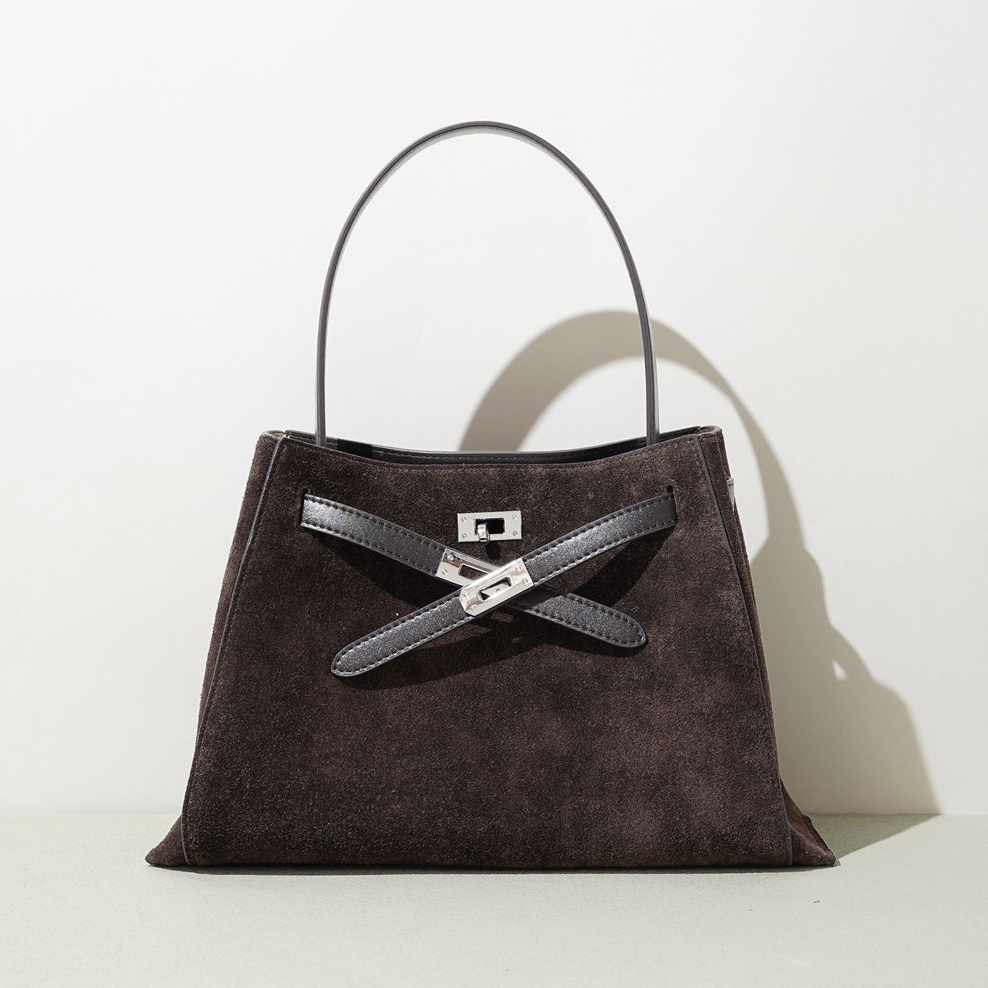 头层磨砂牛皮手提包女士托特包