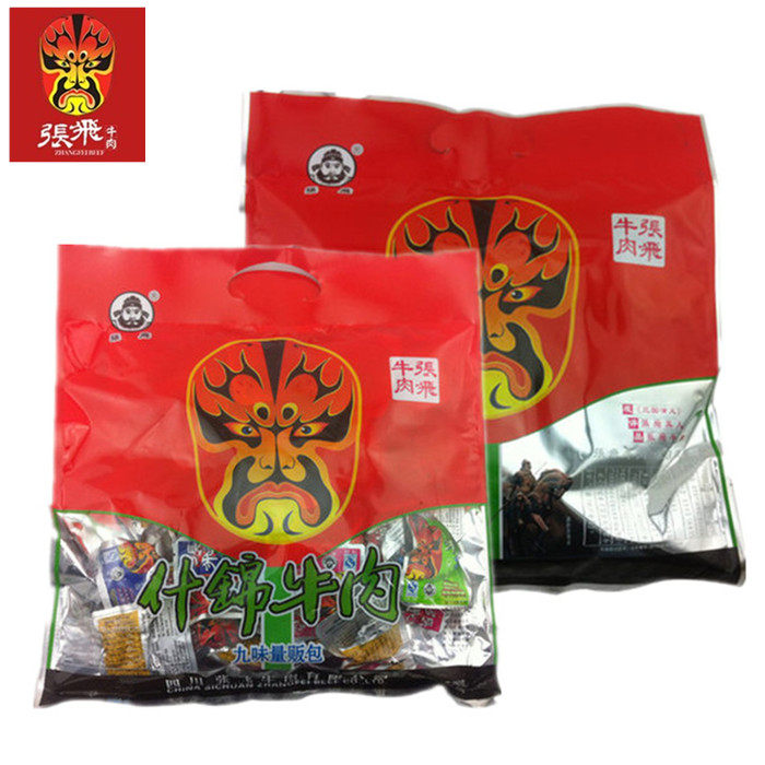张飞什锦牛肉350g四川阆中川味卤味牛肉干多味混装休闲零食小吃