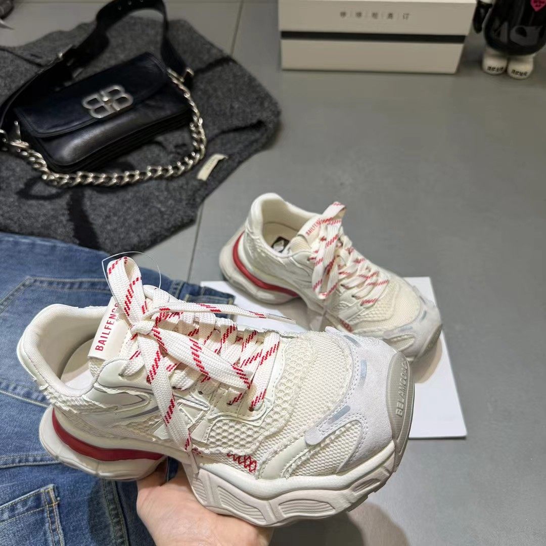 2026新款真皮老爹鞋女网面透气运动休闲鞋厚底春季系带单鞋,女鞋,老爹鞋,淘宝优惠券,粉丝福利购,淘宝优惠卷