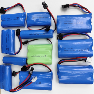 玩具遥控车充电电池组充电器线弹枪动力锂电池186503.7V7.4v14500