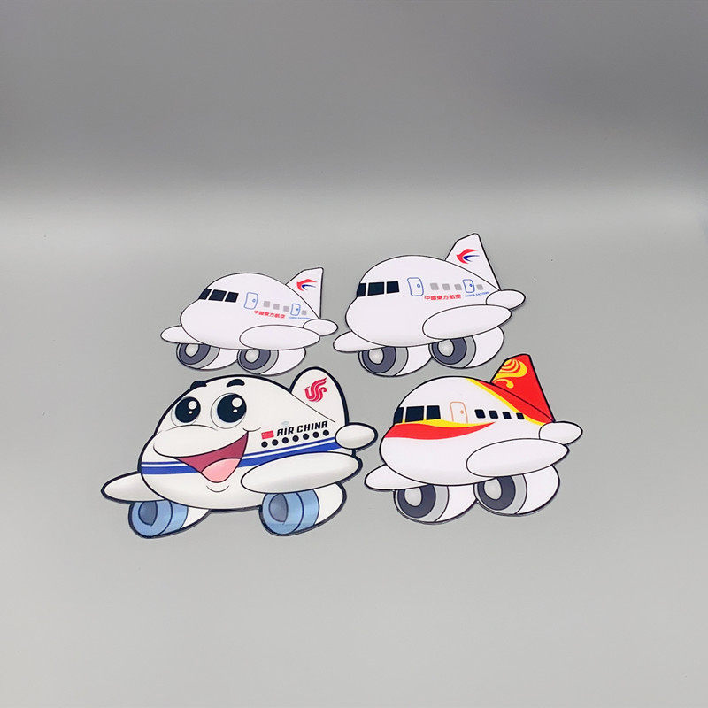 国航东航海航创意飞机形状小卡通贴纸贴画行李箱旅行箱电脑贴画