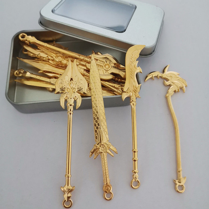 合金王者荣耀武器玩具古代兵器模型关羽李白赵云刀剑迷你金属玩具