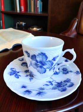 意大利Richard Ginori手绘青花玫瑰咖啡杯茶杯下午茶摩卡浓缩咖啡