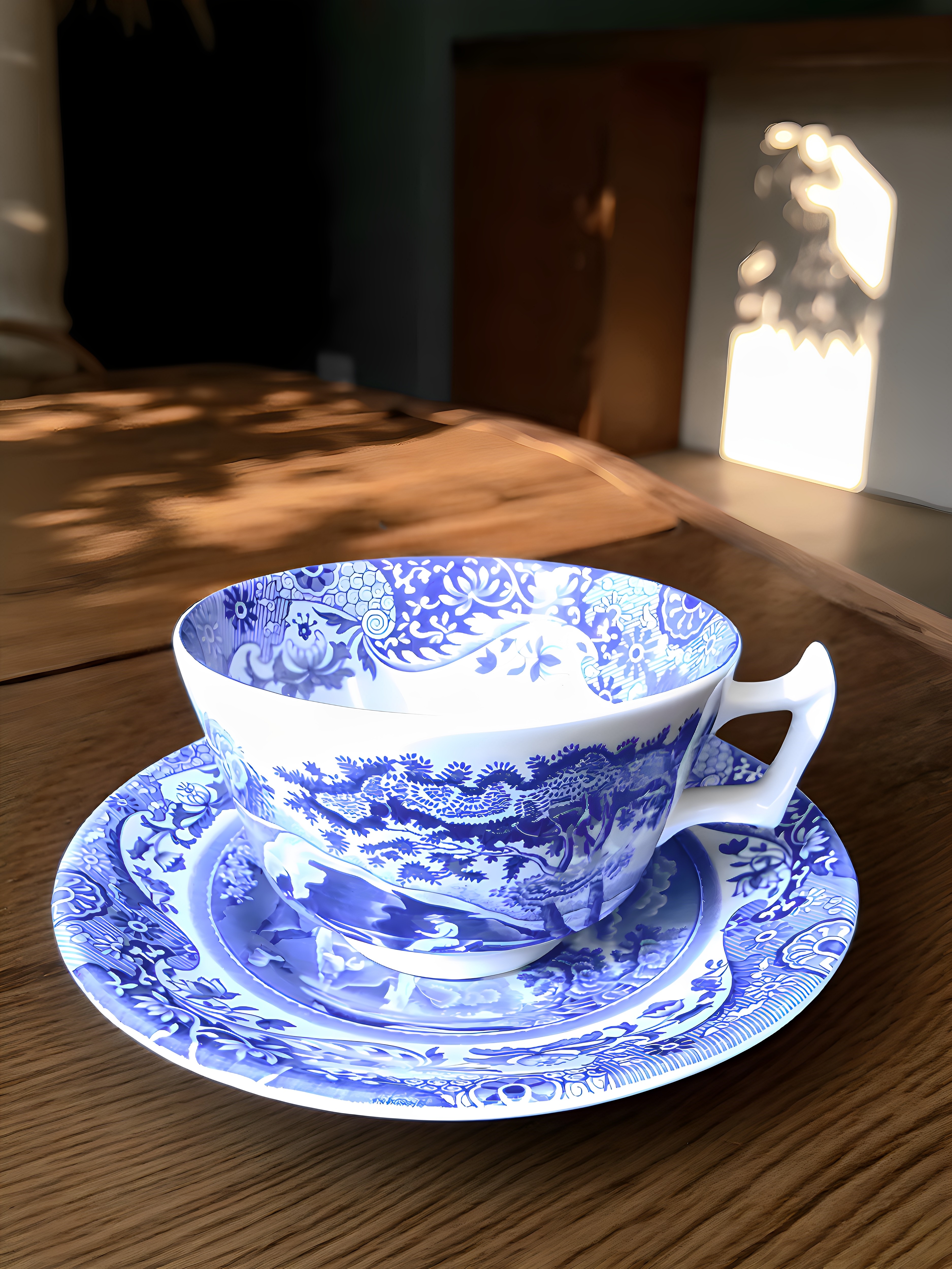 英国正品Spode 斯波德蓝色意大利系列咖啡杯碟青花红茶杯古董杯
