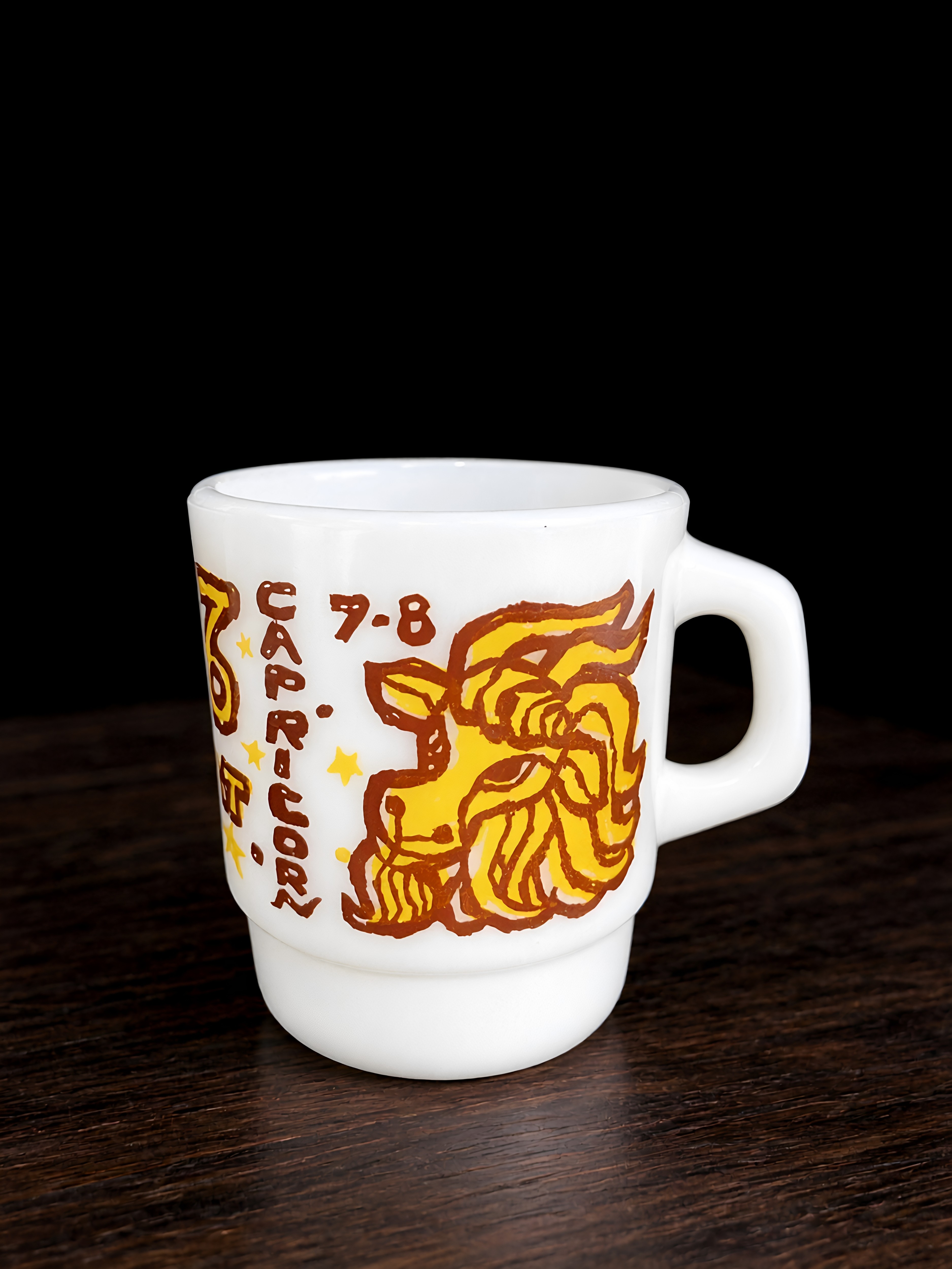 美国原产Fire King手绘复古马克杯咖啡杯茶杯奶玻璃杯茶具早餐杯