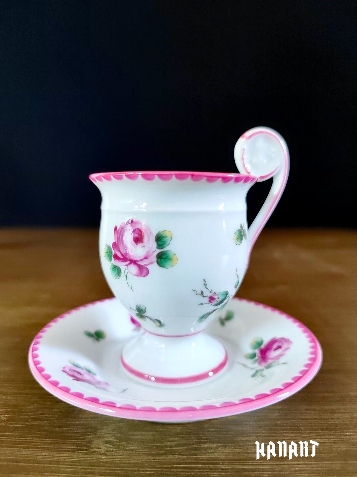 意大利Richard Ginori理查德·基诺理粉红玫瑰咖啡杯茶杯碟摩卡杯