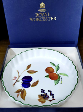 英国产皇家伍斯特Royal Worcester Evesham vale餐盘果盘装饰盘