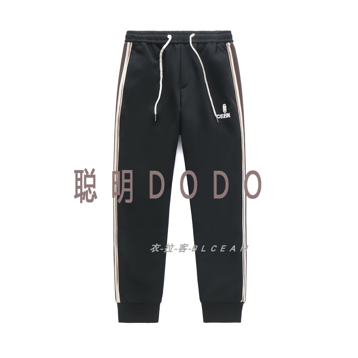 只做高品质 amd c e 字刺绣长裤宽松直筒版型男女同款