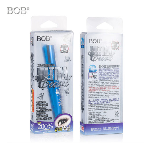 BOB3D立体睫毛膏防水不晕染睫毛纤长浓密卷翘持久不掉色女