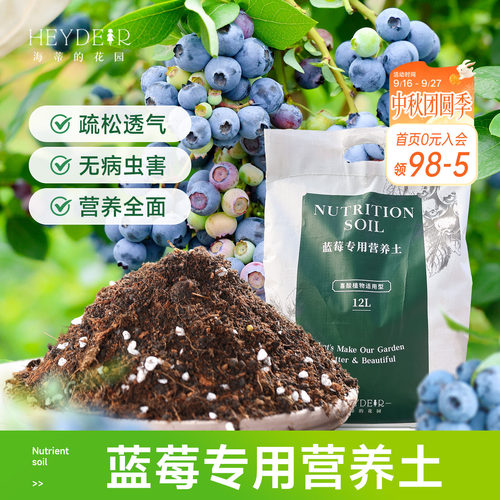 海蒂的花园成都总店蓝莓专用土酸性营养土疏松透气种植海妈推荐