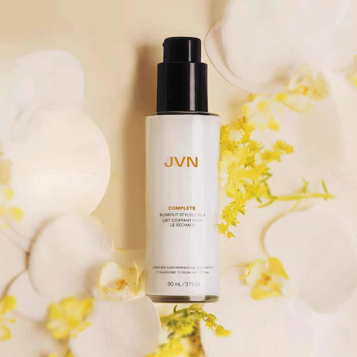 预*定JVN头发吹干造型乳液Complete Blowout免洗抗热护发素定型