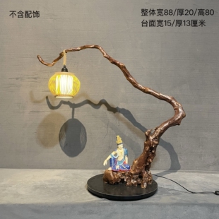 天然根雕禅意台灯杜鹃根艺灯