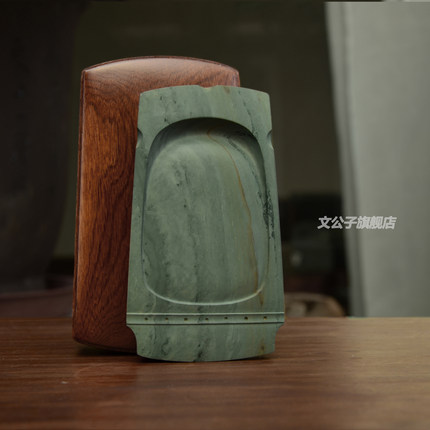 艺砚阁甘肃洮河砚喇嘛崖老坑孤品非遗门字砚练字绘画端歙洮砚