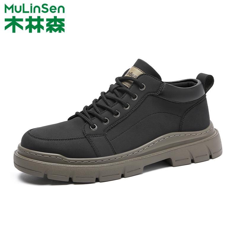 木林森新款复古耐磨工装鞋男士