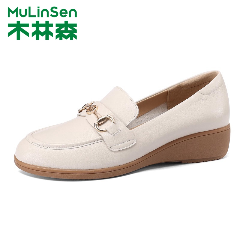 木林森通勤百搭乐福鞋女