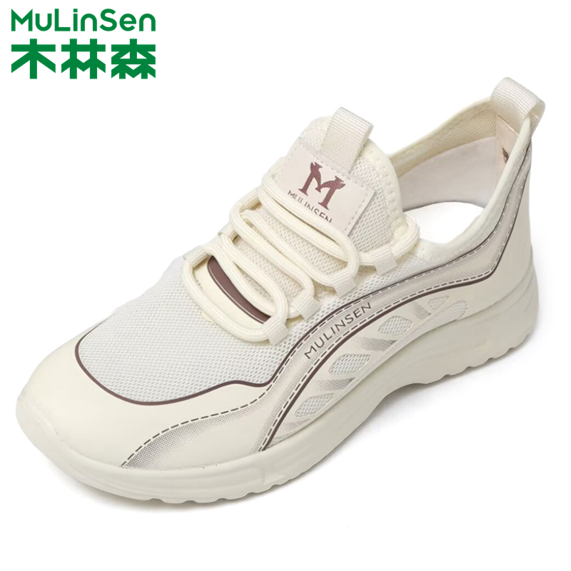 木林森夏季网面透气休闲鞋女