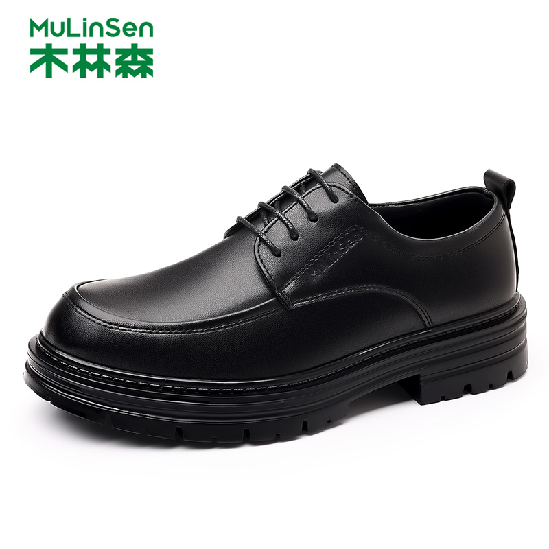 木林森男鞋正装英伦商务休闲皮鞋
