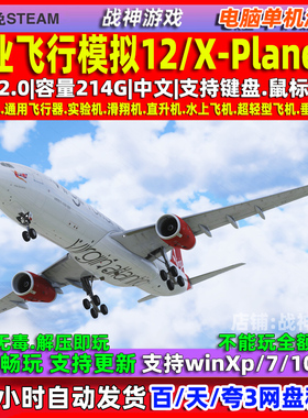 专业飞行模拟12 X-Plane12免steam全DLC中文版 PC电脑单机游戏