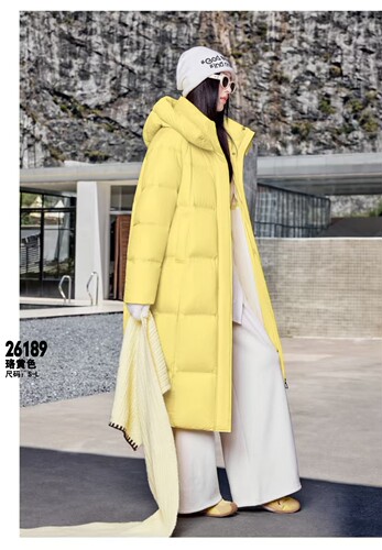 26秋冬新款ssbs26189以旧翻新女士加长面包羽绒服加绒加厚定制