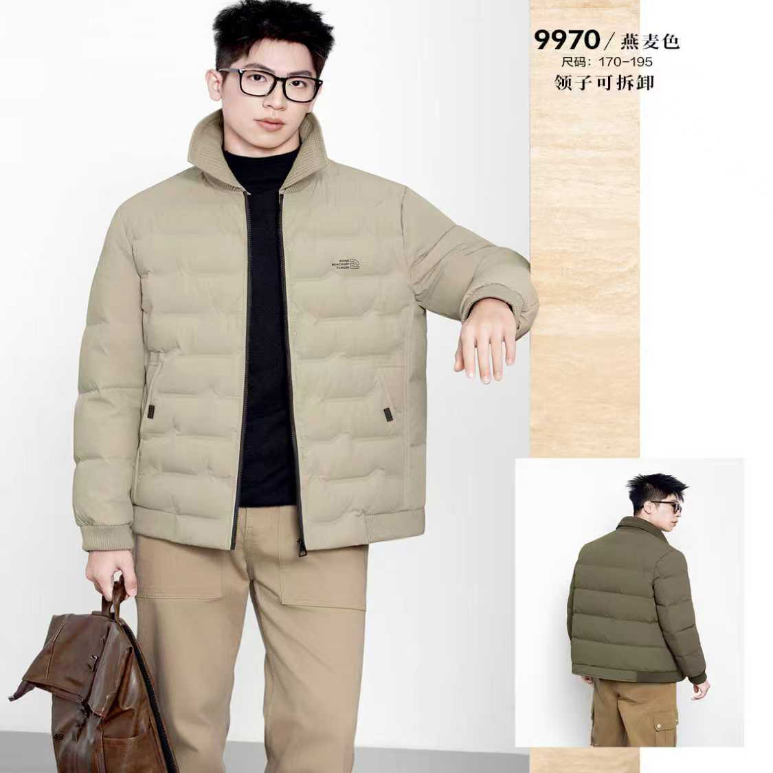 25秋冬新款常规款男装羽绒服订制定做加工加绒以旧翻新nrb9970