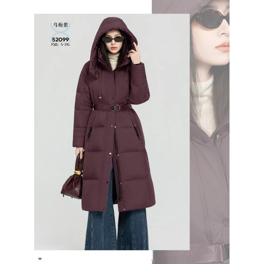 25秋冬女款长款时尚羽绒服以旧翻新定制订做加厚加绒yzbt52099