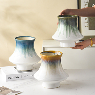 欧式复古陶瓷花盆家用客厅发财树高级兰花创意客厅蝴蝶兰专用套盆