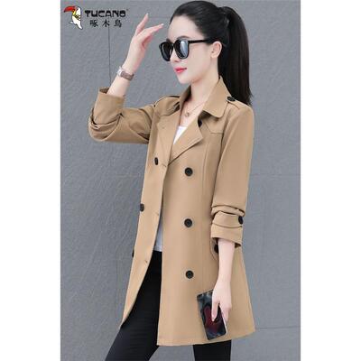 啄木鸟高档中长款风衣外