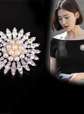 合金电镀水钻礼服雪花高档饰品