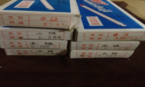 玻璃棒温度计 水银温度计0℃～100℃ 实验室测温器材 单只价格