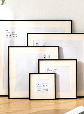 正方形画框35x35拼图框架装裱铝合金相框空框裱画框38x38定制挂墙