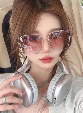 新款大框眼镜偏光太阳镜女墨镜驾驶遮脸显瘦街拍ins复古眼镜6609