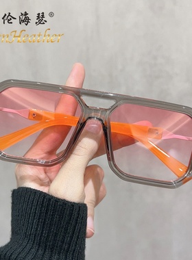 2025新款欧美双梁飞行员式时尚太阳镜感个性潮流百搭6125墨镜