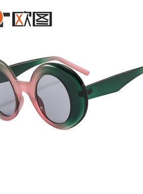大框圆形女士太阳镜欧美百搭气质摩登时尚墨镜休闲眼镜22091