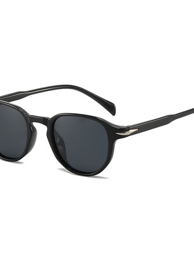 简约椭圆复古偏光太阳镜男女款大框墨镜潮流跨境墨镜