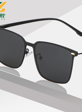 2023新款tr90男士偏光太阳镜复古百搭墨镜女跨境潮流米钉眼镜