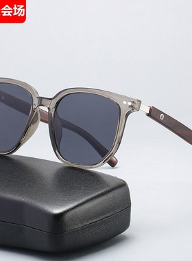木纹腿米钉墨镜 女款欧美ins风太阳眼镜男遮阳防紫外线太阳镜包邮