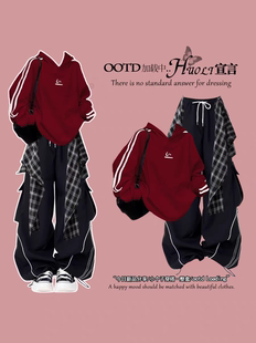 高中学生加绒卫衣衬衫三件套装13少女时尚15岁初中生冬季14工装裤