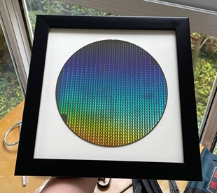 中芯国际 晶圆wafer硅片半导体光刻片晶圆摆件科技展示装裱