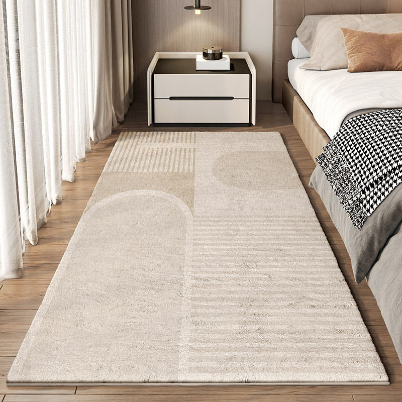 主卧床边柔软地毯床前长条形毯子防滑耐磨踩脚脚垫轻奢高级床边毯