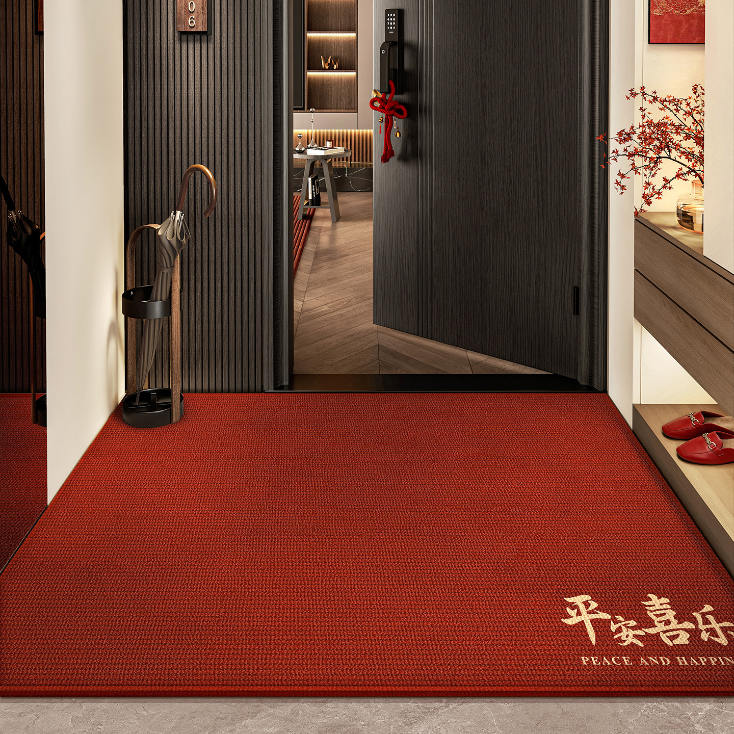 新年大门口地毯红色入户门地垫新款进门耐脏防滑脚垫高级入户门垫,居家布艺,入户地垫,淘宝优惠券,粉丝福利购,淘宝优惠卷