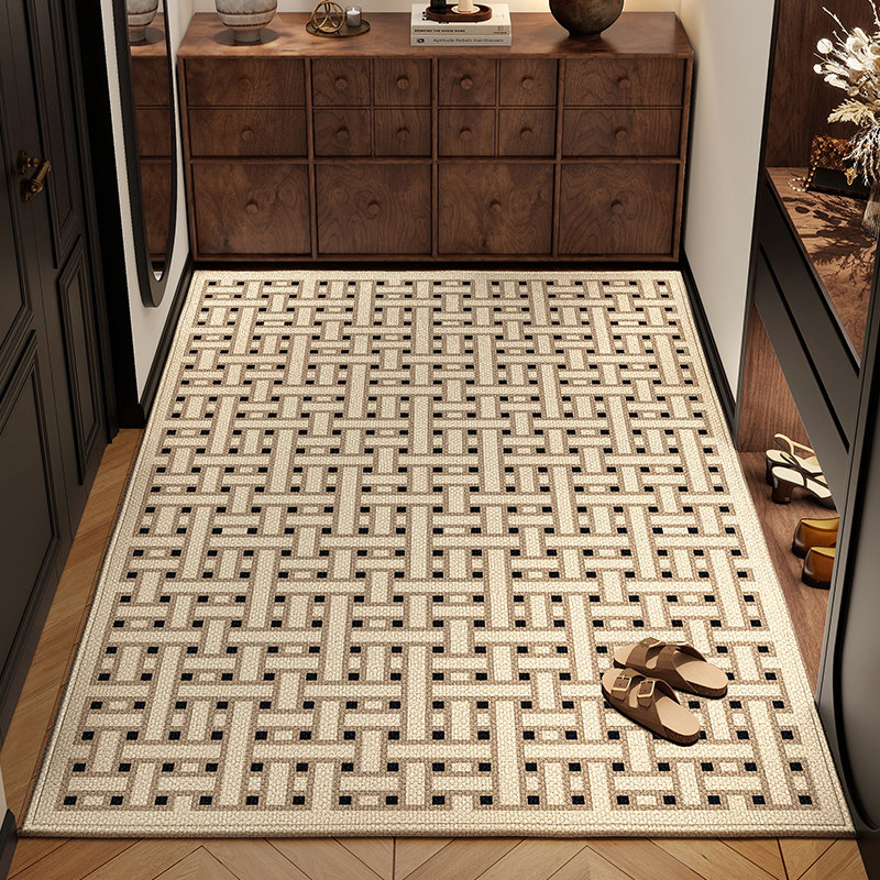 中古风入户门门垫2026新款家用门口踩脚垫轻奢高级感脚垫子可定制,居家布艺,入户地垫,淘宝优惠券,粉丝福利购,淘宝优惠卷