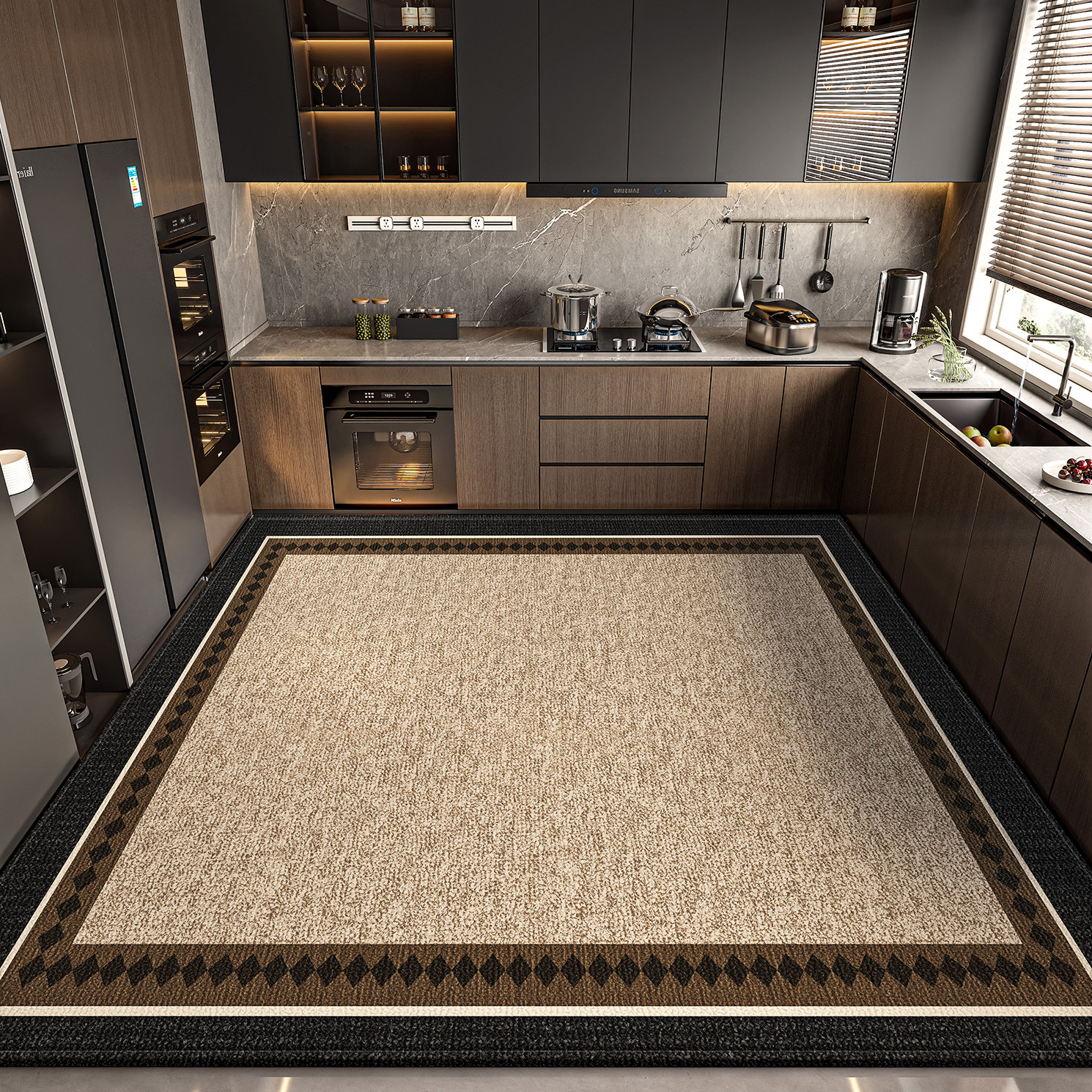 厨房地垫门口专用厨房满铺防滑耐脏脚垫防水防油可定制家用地毯垫,居家布艺,厨房地垫,淘宝优惠券,粉丝福利购,淘宝优惠卷