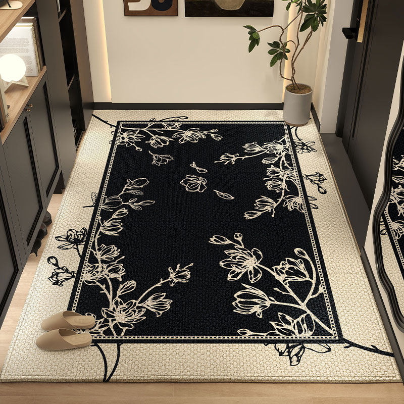 高级感进门地垫入户门垫防滑家用客厅地毯可裁剪玄关花朵脚垫,居家布艺,入户地垫,淘宝优惠券,粉丝福利购,淘宝优惠卷