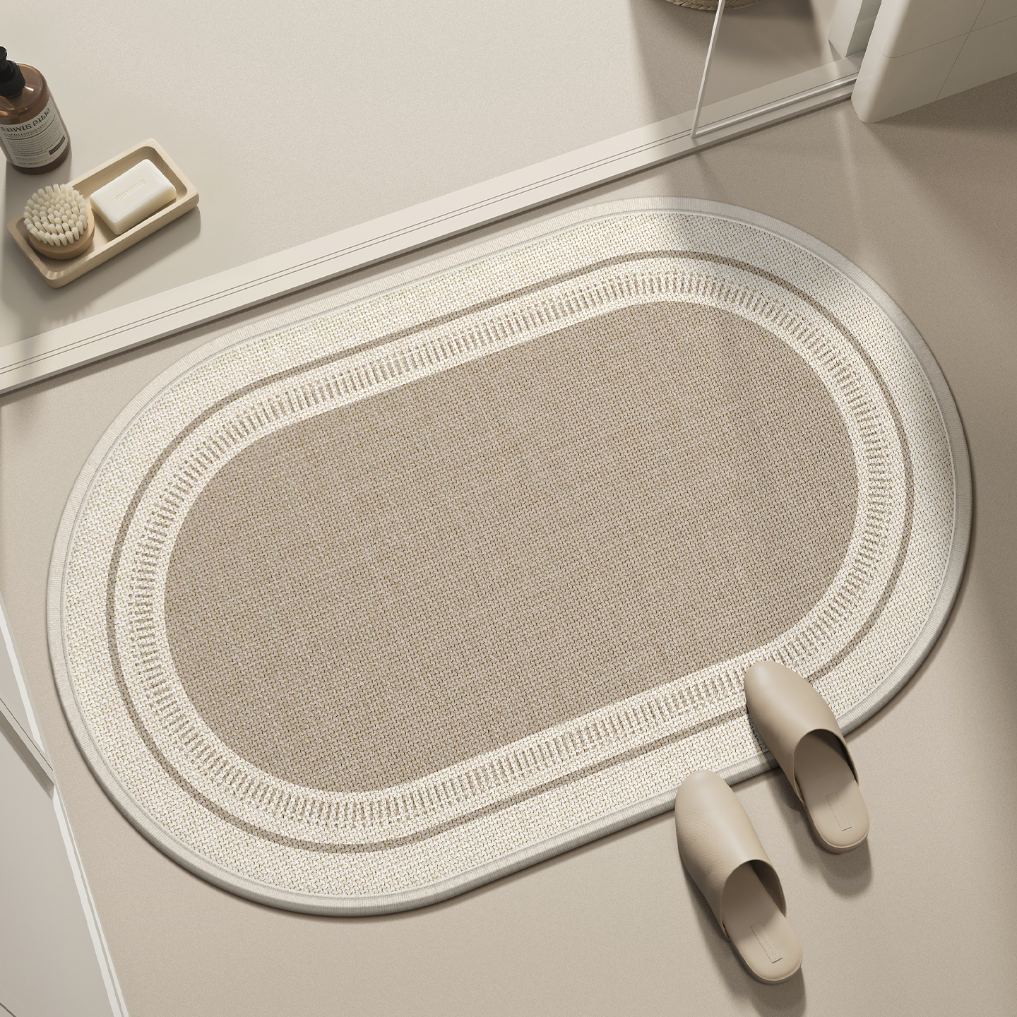 浴室地垫吸水卫生间垫子门口防滑脚垫硅藻泥脚踏垫厕所阳台防滑垫